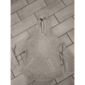 Champion Womens Heathered Gray Hoodie‎ Pullover Long Sleeve Snap Cuff Casual XL